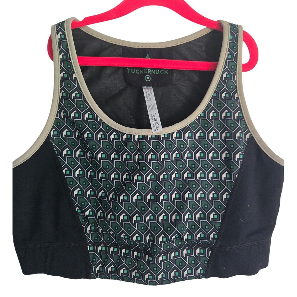 Tuckernuck Geometric Print‎ Activewear Crop Top - Athletic Tank Top
